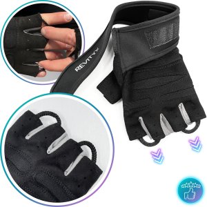 Rękawiczki treningowe z usztywniaczem nadgarstka 2 w 1, rozmiar S 6