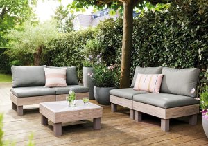 Stolik ogrodowy Elements Ashwood 65x65x39 cm 2