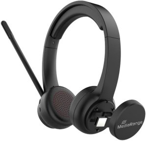 Słuchawki MediaRange Bluetooth ENC Stereo Headset 400mAh bateria czarny 2