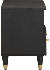 vidaXL Szafka pod telewizor czarny 70 x 33 x 46 cm drewno mango 4