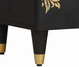 vidaXL Szafka pod telewizor czarny 70 x 33 x 46 cm drewno mango 8