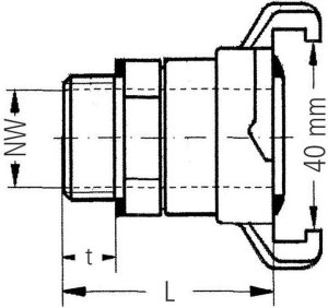IBP Zlacze gwintowane GEKA plus 2000 mosiężny, gwint zewnętrzny G3/4, opakowanie samoobsługowe 3