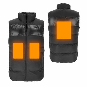 Pikowany męski bezrękawnik ochronny stójka ocieplany wodoodporne panele grzewcze 3 tryby powerbank USB A zamek błyskawiczny NOORVIK 3XL 2