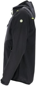 Kurtka męska ochronna softshell stójka zamek ocieplana polarem kaptur rękawy rzep regulacja membrana TPU czarno-szaro-źółta GULF L 4