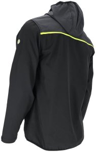 Kurtka męska ochronna softshell stójka zamek ocieplana polarem kaptur rękawy rzep regulacja membrana TPU czarno-szaro-źółta GULF L 5