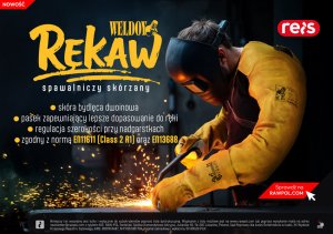 Weldoy fartuch spawalniczy ze skóry przedni, zakładany na szyję, żółty - 60X90 cm, uni (70x100) 2