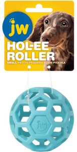 JW Pet Hol-ee Roller Piłka ażurowa zabawka dla psa błękitna small 8,7 cm 2