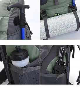 Plecak turystyczny vidaXL Plecak Ewakuacyjny Z Wyposażeniem Zestaw Wszystko Co Potrzeba Readypack X2 Fioletowy 3