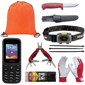 Plecak turystyczny vidaXL Plecak Ewakuacyjny Z Wyposażeniem Zestaw Wszystko Co Potrzeba Readypack X2 Fioletowy 6