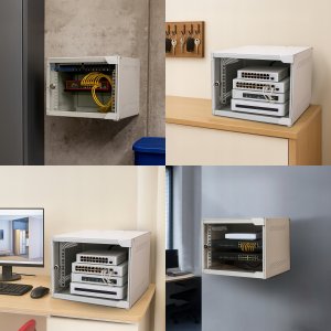 Szafa ExtraLink LITE 6U 10" 280X310 WALL-MOUNTED RACKMOUNT CABINET GRAY 2