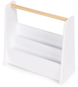 Ecotoys Biblioteczka dziecięca Montessori regał na książki organizujący 3 poziomy biały 6