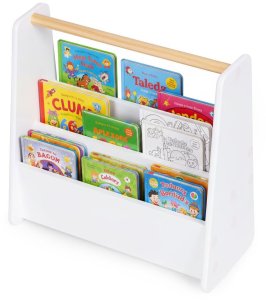Ecotoys Biblioteczka dziecięca Montessori regał na książki organizujący 3 poziomy biały 8