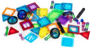 Klocki magnetyczne konstrukcyjne domek autko 48 elementów EDUKAMP 7