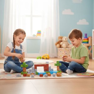 Klocki magnetyczne konstrukcyjne zestaw dla dzieci 119 elementów sześciany EDUKAMP 2