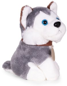 Pluszowy piesek w torebce husky maskotka dla dziecka + szczotka do pielęgnacji EDUKAMP 6