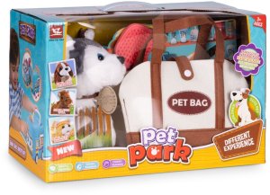 Pluszowy piesek w torebce husky maskotka dla dziecka + szczotka do pielęgnacji EDUKAMP 9