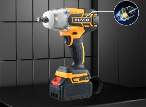 Klucz Udarowy Akumulatorowy Bezszczotkowy Nasadki 2X Aku Mocny 300Nm Do Kół 8