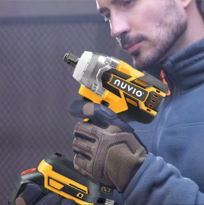 Klucz Udarowy Akumulatorowy Bezszczotkowy Nasadki 2X Aku Mocny 300Nm Do Kół 10