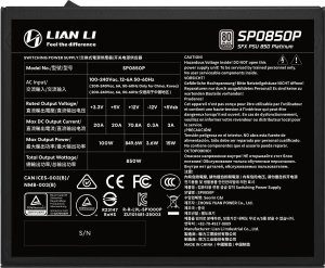 Zasilacz Lian Li SP Platinum SP0850P 850W Czarny (G9P.SP0850P.B000.EU) 6