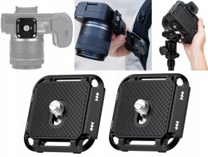 2x Płytka Szybkozłączka Uchwyt Arca Swiss 1/4" + Peak Design V3 Do Aparatu / Qr-pdk2 2