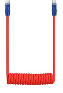Newell NL4993 Kabel USB-C 100 W, 1,5 m silikonowy spiralny czerwono-granatowy 9