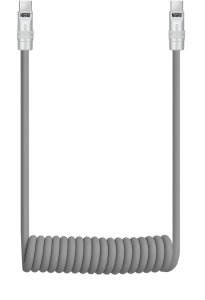 Newell NL4990 Kabel USB-C 100 W, 1,5 m silikonowy spiralny szary 8