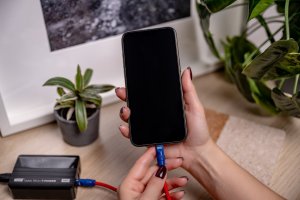 Newell NL4988 Kabel USB-C 100 W 2 m silikonowy czerwono-granatowy 4