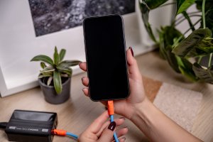 Kabel USB Newell NL4986 Kabel USB-C 100 W 2 m silikonowy niebiesko-pomarańczowy 4