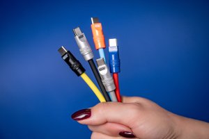 Kabel USB Newell NL4986 Kabel USB-C 100 W 2 m silikonowy niebiesko-pomarańczowy 5