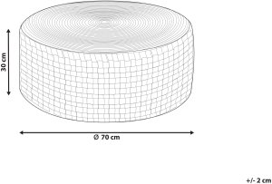 Beliani Puf ogrodowy 70 cm beżowy MITHI 3