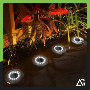 ARSA-GO 12x LAMPA LED OGRODOWA WBIJANA DYSK DO OGRODU GRUNTOWA MOCNA 16 LED 4