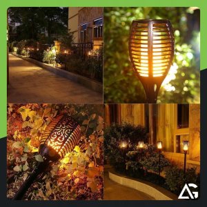 ARSA-GO 8x LAMPA OGRODOWA WBIJANA LED POCHODNIA DO OGRODU PŁOMIEŃ 50cm 4