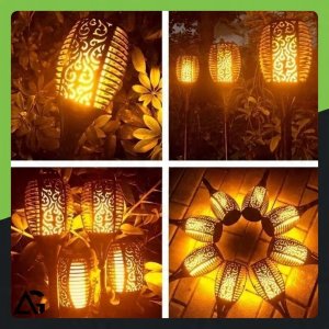 ARSA-GO 8x LAMPA OGRODOWA WBIJANA LED POCHODNIA DO OGRODU PŁOMIEŃ 50cm 5