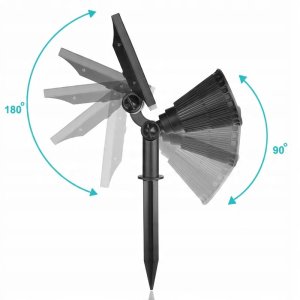 LAMPA SOLARNA LED WBIJANA OGRODOWA CZUJNIK ZMIERZCHU DO OGRODU REFLEKTOR 12