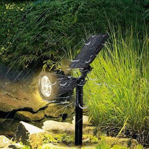 LAMPA SOLARNA LED WBIJANA OGRODOWA CZUJNIK ZMIERZCHU DO OGRODU REFLEKTOR 7