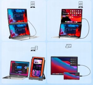 Przenośny monitor N2 16" FHD 1920 x 1200 regulacja i obrót o 360 2
