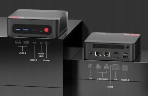 BOSGAME P4 Plus Dual 2.5G Mini PC AMD Ryzen 7 GB DDR4 RAM SSD 5825U 32+1TB 4