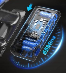 Bulelink Odkurzacz bezprzewodowy 45000 Pa 550 W 65 min pracy niebieski 4