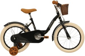 Rower dziecięcy Huffy Vintage 16" z koszykiem i kółkami bocznymi czarny 2