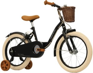 Rower dziecięcy Huffy Vintage 16" z koszykiem i kółkami bocznymi czarny 3