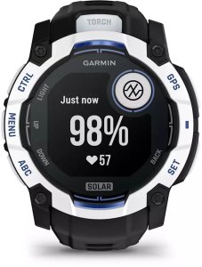 Zegarek sportowy Garmin Instinct 3 Solar - 50mm Czarno-biały (010-02935-03) 5