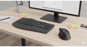 Myszka bezprzewodowa 2.4GHz RF USB ergonomiczna 8000 dpi 8