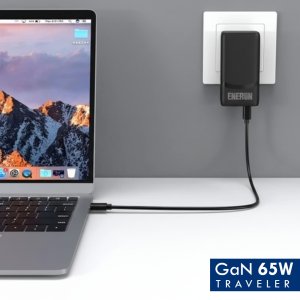 Ładowarka GaN 65W 1xUSB-C 1xUSB-A Czarna 6