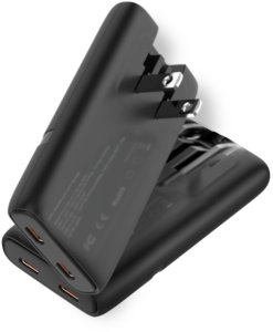 Ładowarka GaN 65W 1xUSB-C 1xUSB-A Czarna 9