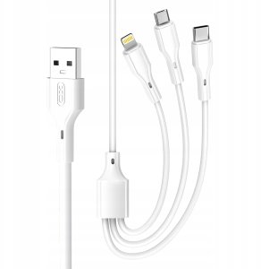 Kabel USB Hello Case USB-C - microUSB 1 m Biały (CABL0045) 2