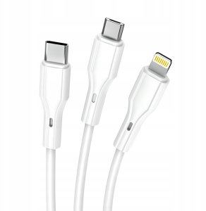 Kabel USB Hello Case USB-C - microUSB 1 m Biały (CABL0045) 4