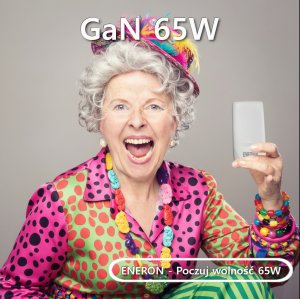 Ładowarka Eneron Szybka Ładowarka podróżna GaN Travel 65W 1xUSB-C 1xUSB-A SuperFast Charging biała 2