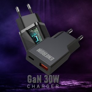 Ładowarka Eneron SZYBKA ŁADOWARKA SIECIOWA USB-C USB-A 30W GaN Slim DO TELEFONU/TABLETU 11