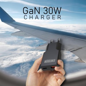 Ładowarka Eneron SZYBKA ŁADOWARKA SIECIOWA USB-C USB-A 30W GaN Slim DO TELEFONU/TABLETU 12