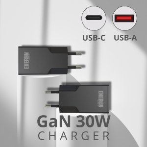Ładowarka Eneron SZYBKA ŁADOWARKA SIECIOWA USB-C USB-A 30W GaN Slim DO TELEFONU/TABLETU 9